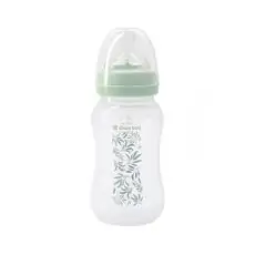 KikkaBoo-ს ახალშობილის ბოთლი Anti-colic feeding bottle 330ml Tropical leaves Mint