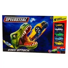 Speedsterz Dino Attack სათამაშო ტრეკი 5 მანქანით 1417212