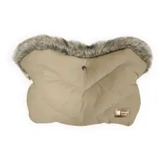 KikkaBoo-ს ხელთათმანი ეტლისთვის Handmuff Luxury Fur Beige