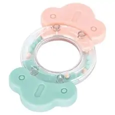 KikkaBoo-ს ღრძილების მასაჟორი Rattle & teether Bonbon Pink