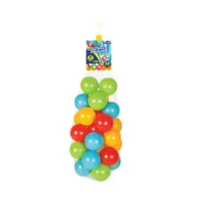 Pilsan-ის ფერადი ბურთების ნაკრები 06 427 - 9 CM 28 PCS PLAY POOL BALLS IN MESH BAG