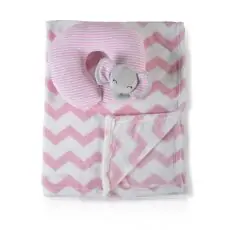 Cangaroo-ს ახალშობილის პლედი Baby Blanket 90/75 cm with a pillow Sammy pink