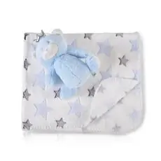 Cangaroo-ს ახალშობილის პლედი Blanket with Stuffed Toy blue Bear