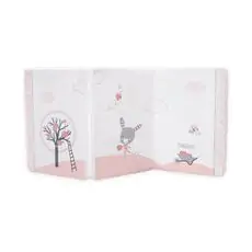 KikkaBoo-ს დასაკეცი ბამბუკის მატრასი Cotton foldable mattress 60/120/5 Pink Bunny