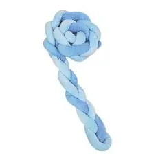 KikkaBoo-ს საბავშვო საწოლის ბამპერი/ნაწნავი Braided bumper 180 cm 3 braids (12cm) Blue