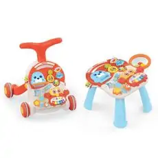KikkaBoo-ს საბავშვო ვოლქერი Baby walker 2 in 1 Wobble Fun Orange