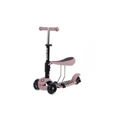 Makani-ს ტრანსფორმერი სკუტერი (სამაკატი) Scooter 3 in 1 Pastel Pink