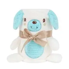 KikkaBoo-ს ახალშობილის პლედი Baby blanket with embroidery 3D Puppy