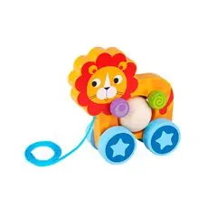 Tooky Toy TKE005 Pull along Lion ხის სათამაშო ლომი