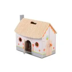 Moni Toys 4139 Wooden foldable doll house საბავშვო სათამაშო თოჯინის ხის სახლი