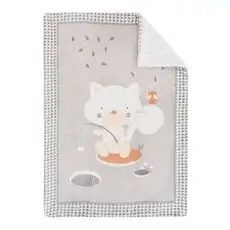 KikkaBoo-ს ახალშობილის პლედი Super soft baby blanket with sherpa 80/110 Polar Fisher Grey
