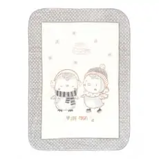 KikkaBoo-ს ახალშობილის პლედი Super soft baby blanket 110/140 Love Pingus Grey