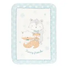 KikkaBoo-ს ახალშობილის პლედი Super soft baby blanket 110/140 Funny Friends Blue