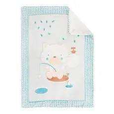 KikkaBoo-ს ახალშობილის პლედი Super soft baby blanket with sherpa 110/140 Polar Fisher Mint