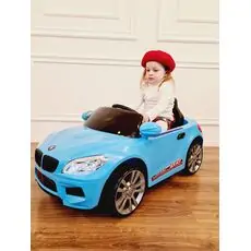 BMW 328 Blue - ელექტრო მანქანა ტყავის სავარძლით