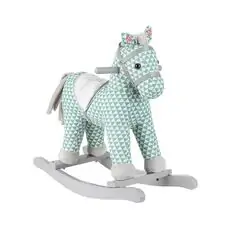 KikkaBoo Rocking toy with sound Green Horse ფუმფულა სარწეველა მუსიკალური ცხენი