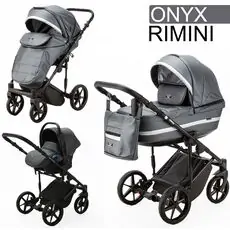 Adamex Rimini Onyx 3x1 საბავშვო ეტლის კომპლექტი