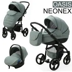 Adamex Neonex Oasis 3x1 საბავშვო ეტლის კომპლექტი Limited Edition