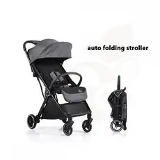 Cangaroo Baby Stroller Easy Fold Grey  პრემიუმ კლასის მსუბუქი სასეირნო ეტლი უნიკალური დაკეცვის მექანიზმით