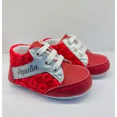 Papulin Baby Shoes 0-12 Months 2143 ჩვილის ფეხსაცმელი RED