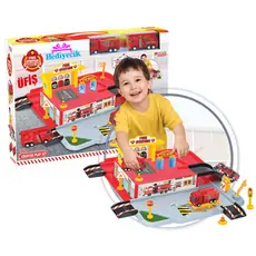 Dede 03343 1 LEVEL FIRE STATION GARAGE SET სათამაშო ტრასა