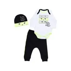 Love Yourself, Green, 3in1 ახალშობილის ტანსაცმლის ნაკრები MİNİWORLD 15917, ზომა: 3-6 თვე