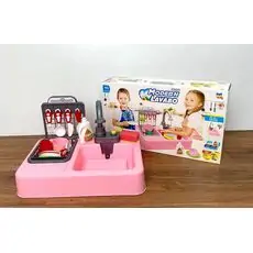 TOY SINK FOR KIDS MODERN LAVABO  საბავშვო სამზარეულოს ფუნქციური ნიჟარა