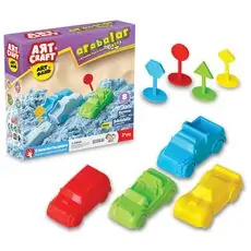 Dede 03609 ART CRAFT 500 GR CARS MODELING PLAY SAND SET კინეტიკური ქვიშის ნაკრები