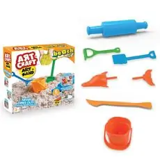 Dede ART CRAFT 500 GR BEACH SET MODELING PLAY SAND SET საბავშვო კინეტიკური ქვიშის ნაკრები 03647