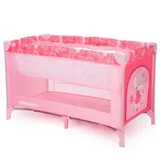 KikkaBoo Pyjama Party Pink Fox 2 levels საწოლ-მანეჟი