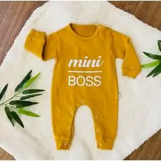 MURATBABY MINI BOSS ROMPER TOFFEE 2273 ჩვილის რომპერი