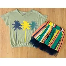 Palm Beach Rainbow საბავშვო ტანსაცმლის ნაკრები LAMONDE 22112 GREEN