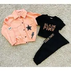 Black Pink Set საბავშვო ტანსაცმლის ნაკრები 4359 COCOLAND