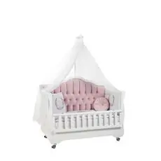 Tahterevalli Paris Pink ახალშობილის პრემიუმ კლასის საწოლის კომპლექტი