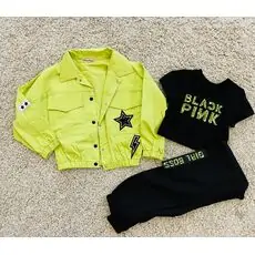 Black Pink Set საბავშვო ტანსაცმლის ნაკრები 4359 COCOLAND GREEN