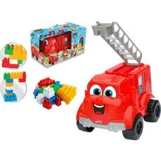 MY FIRST FIRE TRUCK WITH 30 BLOCKS  სათამაშო სახანძრო მანქანა 30 კუბიკით 03452