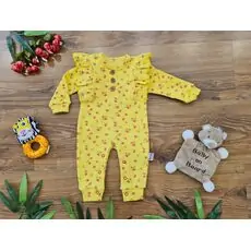 Vintage Flower Romper ახალშობილის რომპერი MURATBABY 6266 Yellow