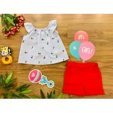 Poppy Cherry 2in1 Set საბავშვო ტანსაცმლის ნაკრები BONTINO 3011 BLUE