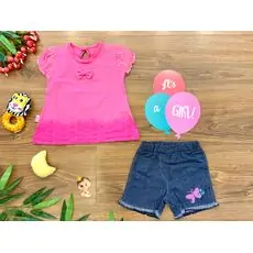 Modax Girls Wear, 2in1 Set ახალშობილის ტანსაცმლის ნაკრები 1223 Pink