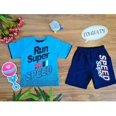 Run Super Speed საბავშვო ტანსაცმლის ნაკრები Cilgin Blue 167