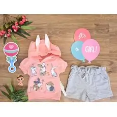 Lovely Bunnies 2in1 Set საბავშვო ტანსაცმლის ნაკრები 40224 Donino