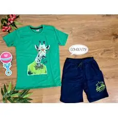 HIPSTER GIRAFFE საბავშვო ტანსაცმლის ნაკრები TRIO 2046 GREEN