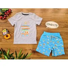 SURFER MONKEY საბავშვო ტანსაცმლის ნაკრები TRIO 1157 GREY