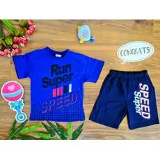 Run Super Speed საბავშვო ტანსაცმლის ნაკრები Cilgin Dark Blue 167