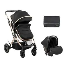 KikkaBoo Kaia Black 3in1 საბავშვო ეტლის კომპლექტი