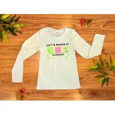 LET'S MAKE IT LIGHT WHITE 723111 ALG გრძელ მკლავიანი მაისური