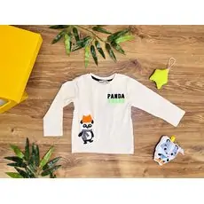 Panda Squad White 123407 ALG გრძელ მკლავიანი მაისური