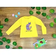 I Have Cat Powers 523401 ALG Yellow გრძელ მკლავიანი მაისური