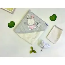 Miniworld Baby Bunny Grey 15993 საბავშვო პირსახოცი