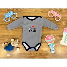 I Love Mum and Dad Black 7083 Muratbaby ჩვილის ბოდე